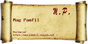 Mag Pamfil névjegykártya
